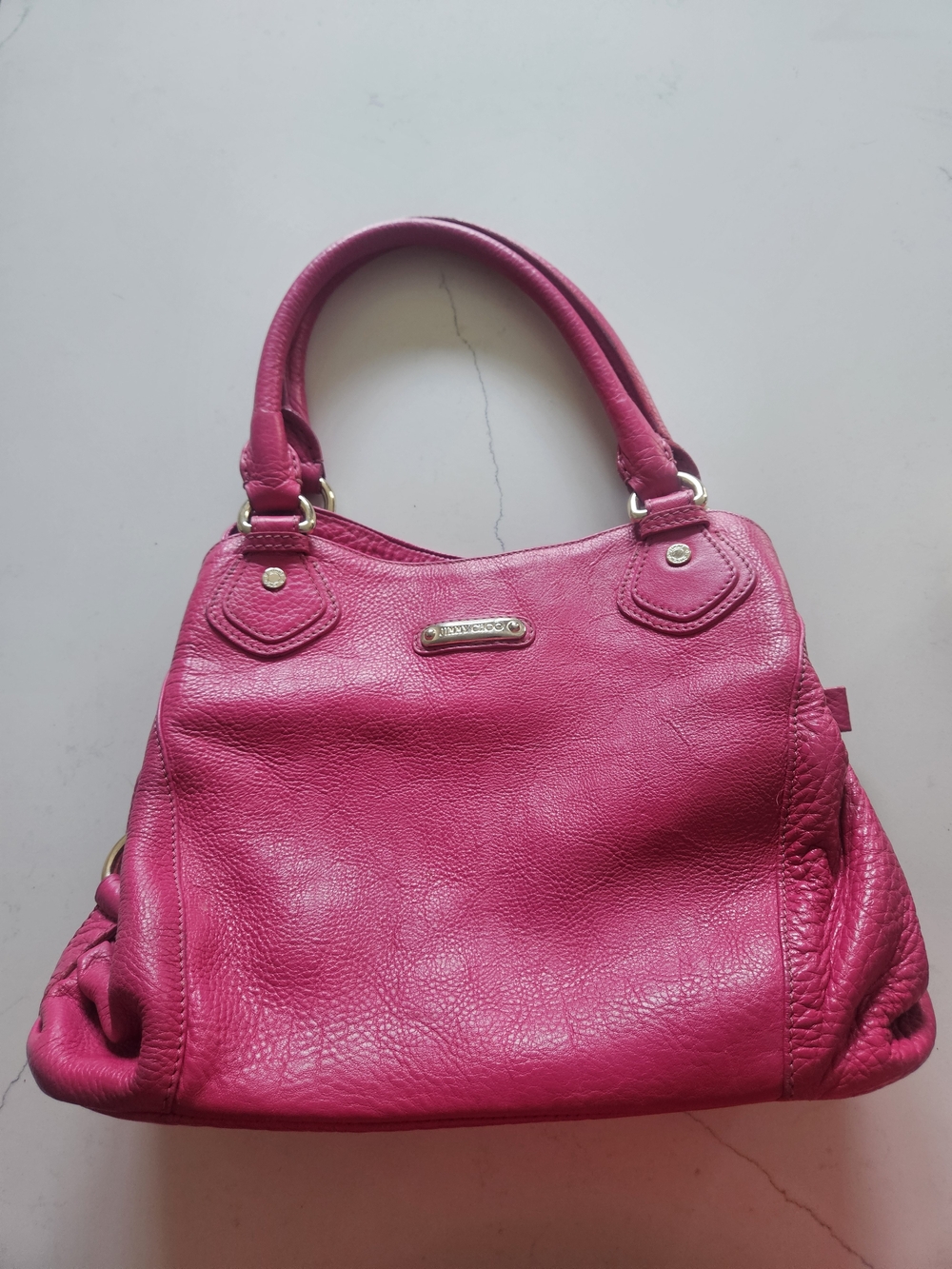 JIMMY CHOO Pink Leather Tote Handbag